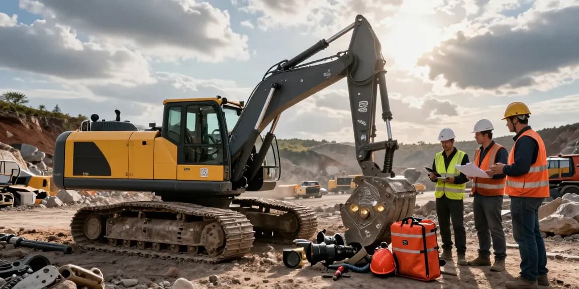 NAGA2000 mining equipment in action with skilled professionals in a rugged outdoor setup.