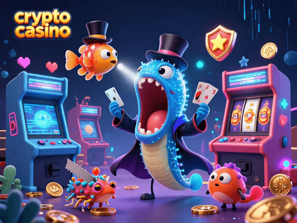 Jouer au crypto casino avec un poisson-lanterne et une anguille gulper dans un spectacle éblouissant.