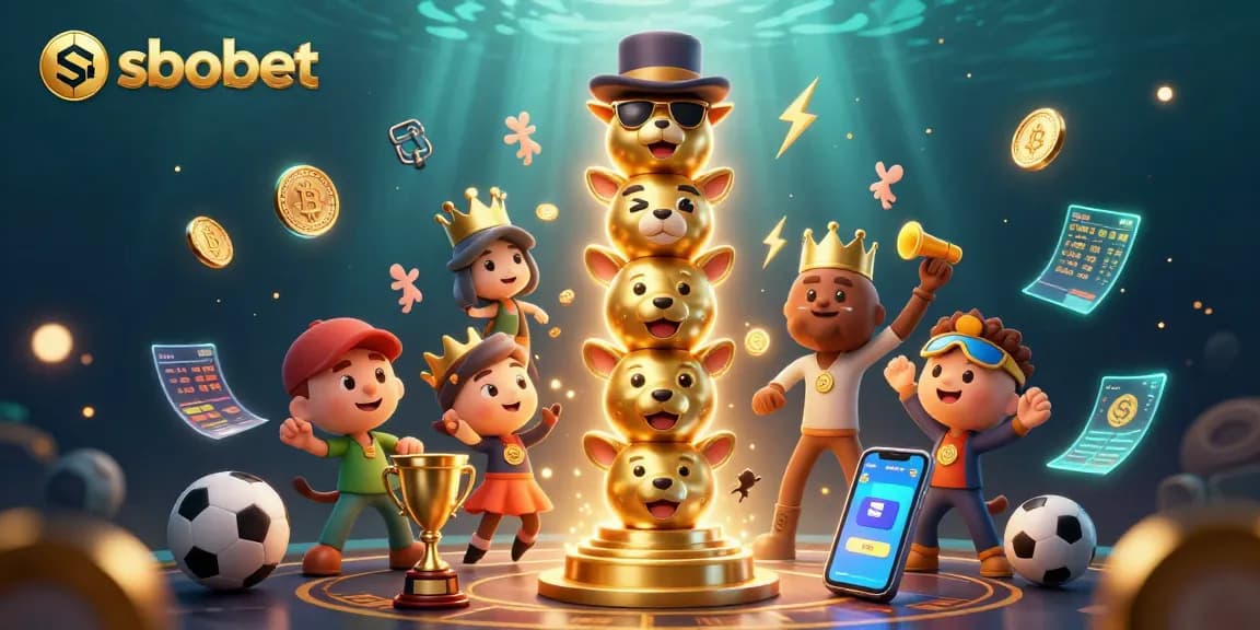 Engage with sbobet in vibrant sports betting scenes showcasing dynamic characters and exciting elements.