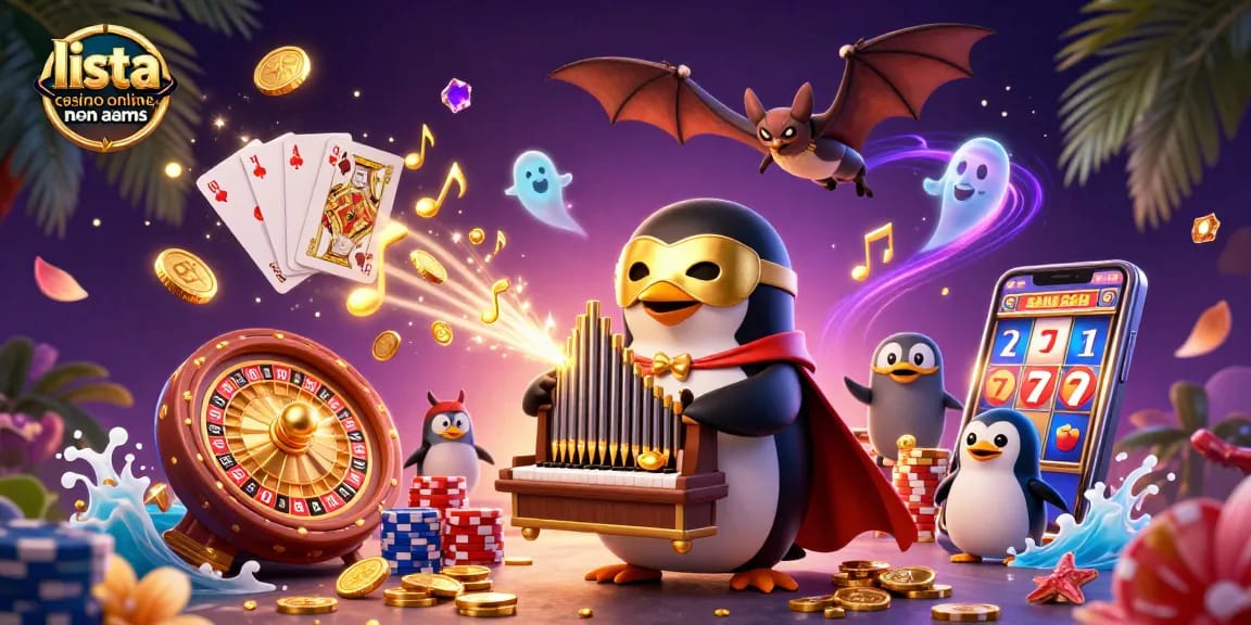 Gioca alla lista casino online non aams con un pinguino fantasma che suona un organo d'oro