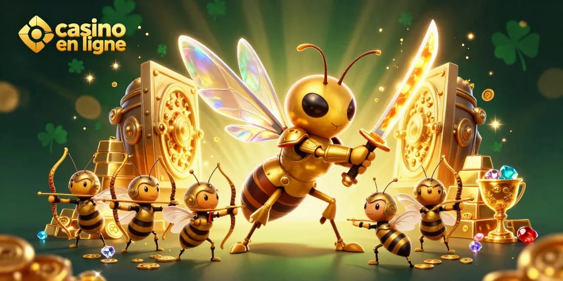 Le jeu au casino en ligne prend vie avec des personnages animés, créant des gains étincelants dans un décor riche.