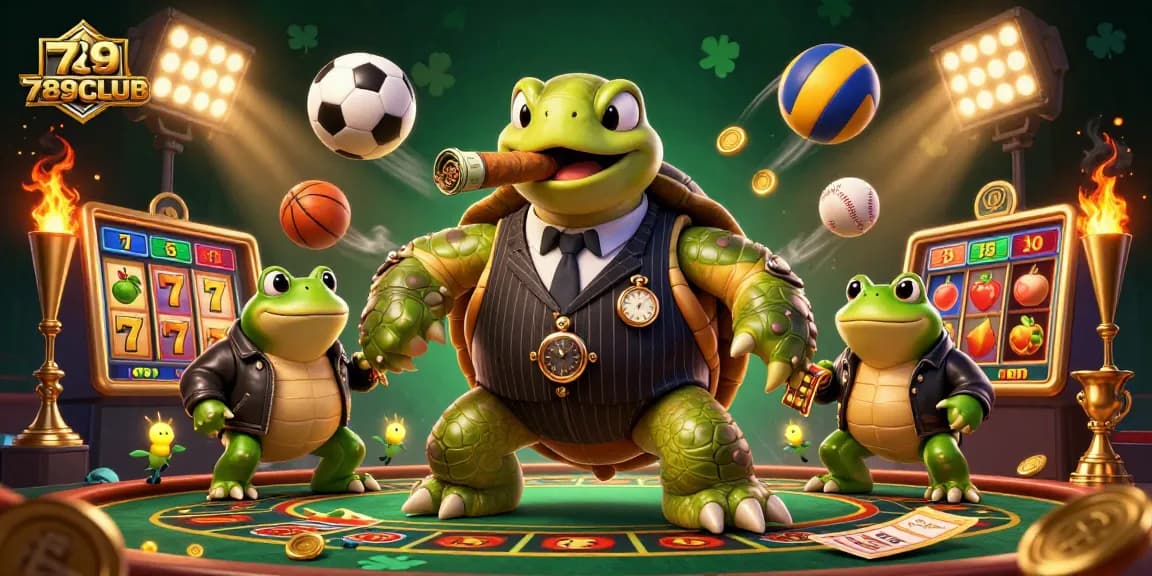 Engage with 789CLUB's dynamic casino scene featuring slots and sports elements for ultimate gaming fun.