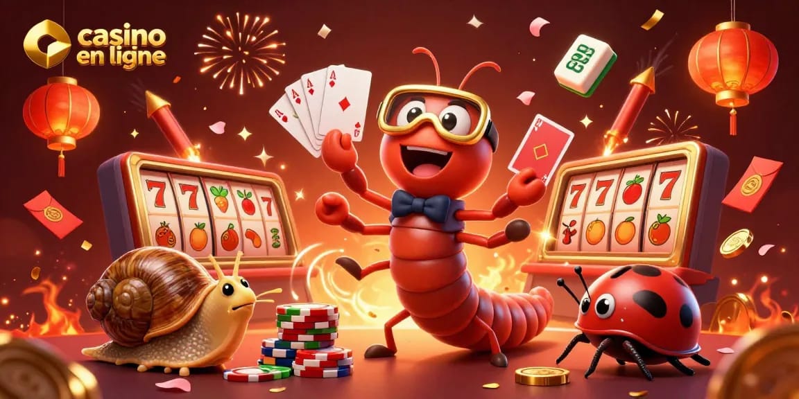 Le casino en ligne offre une ambiance palpitante avec un croupier millipède et un joueur escargot.