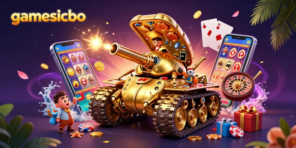 Engage with the gamesicbo experience as a golden beetle tank reveals a captivating casino.