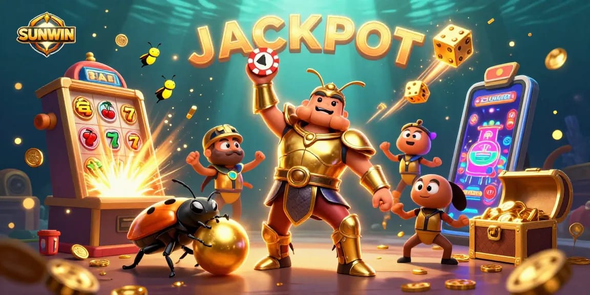 SUNWIN redefined: Celebrate wins with cartoon heroes amidst a jackpot explosion in an immersive casino