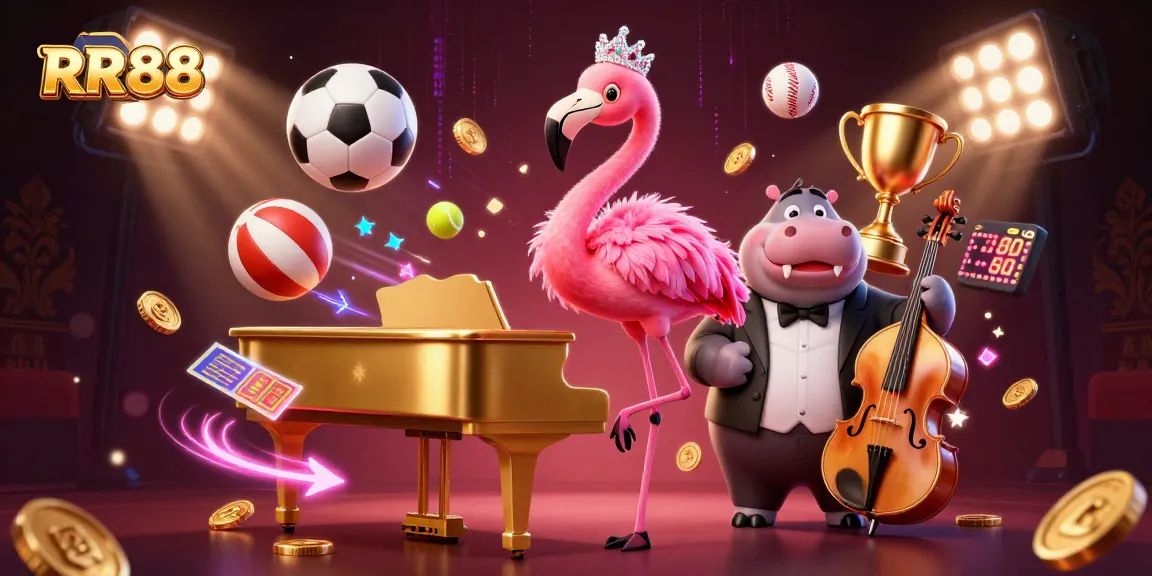 Experience the excitement of RR88 casino gaming with vibrant 3D elements and engaging characters.