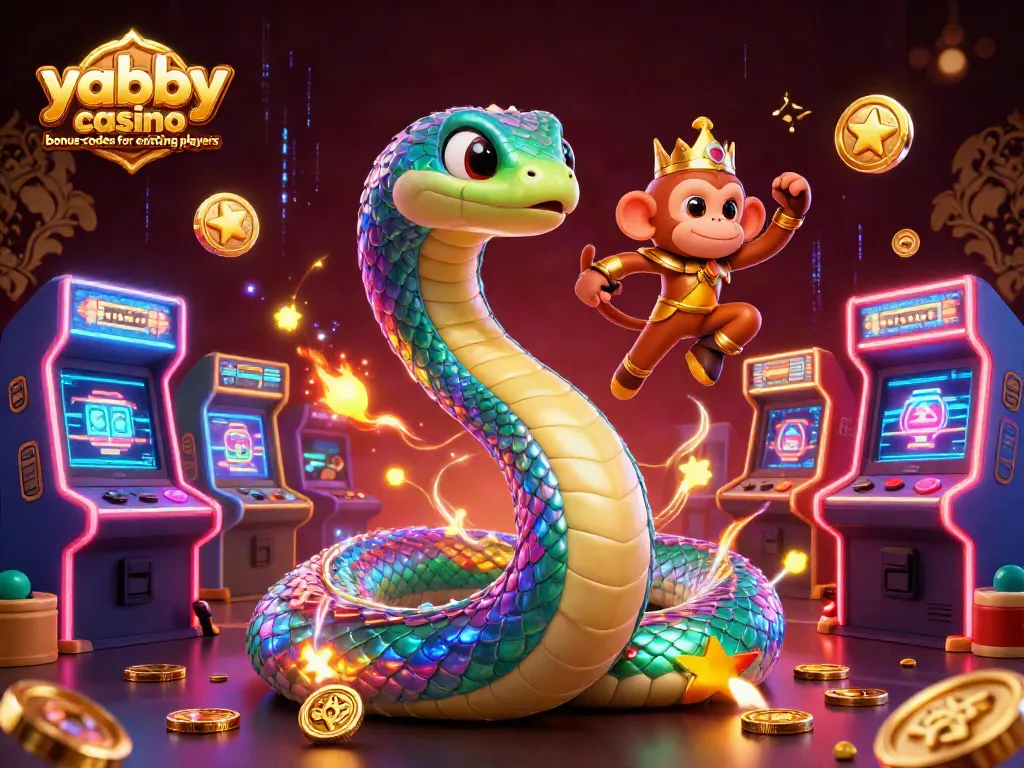 Explore vibrant yabby casino bonus codes for existing players with engaging 3D gaming elements and colorful scenes.