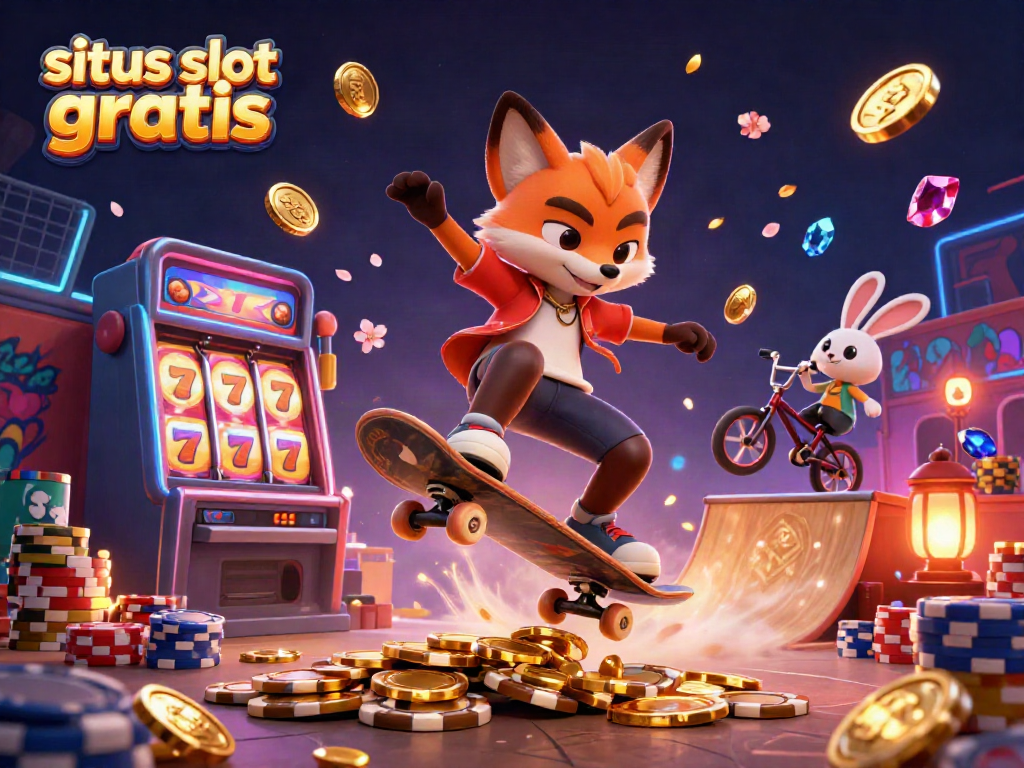 Play exciting slots with situs slot gratis in a vibrant 3D casino world filled with fun characters.
