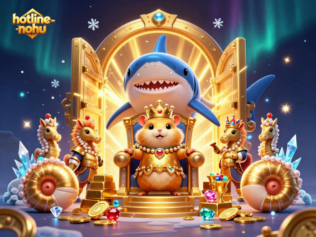 Engage in thrilling gameplay at hotline-nohu with a captivating royal hamster king and dynamic treasure scene.