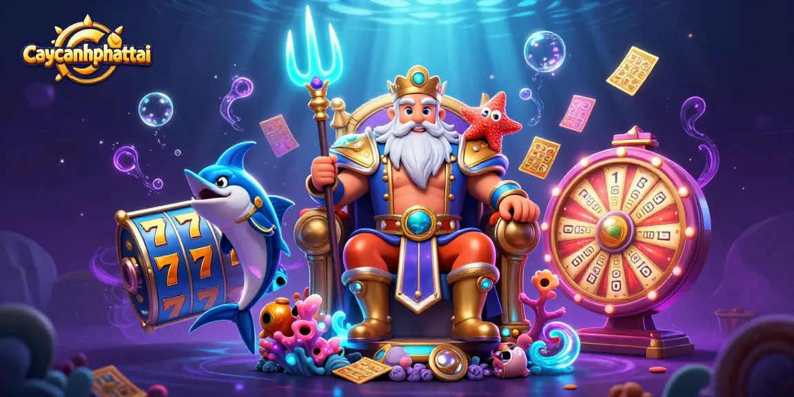 Spin lucky slots and win big with caycanhphattai in this vibrant 3D casino scene full of exciting elements.