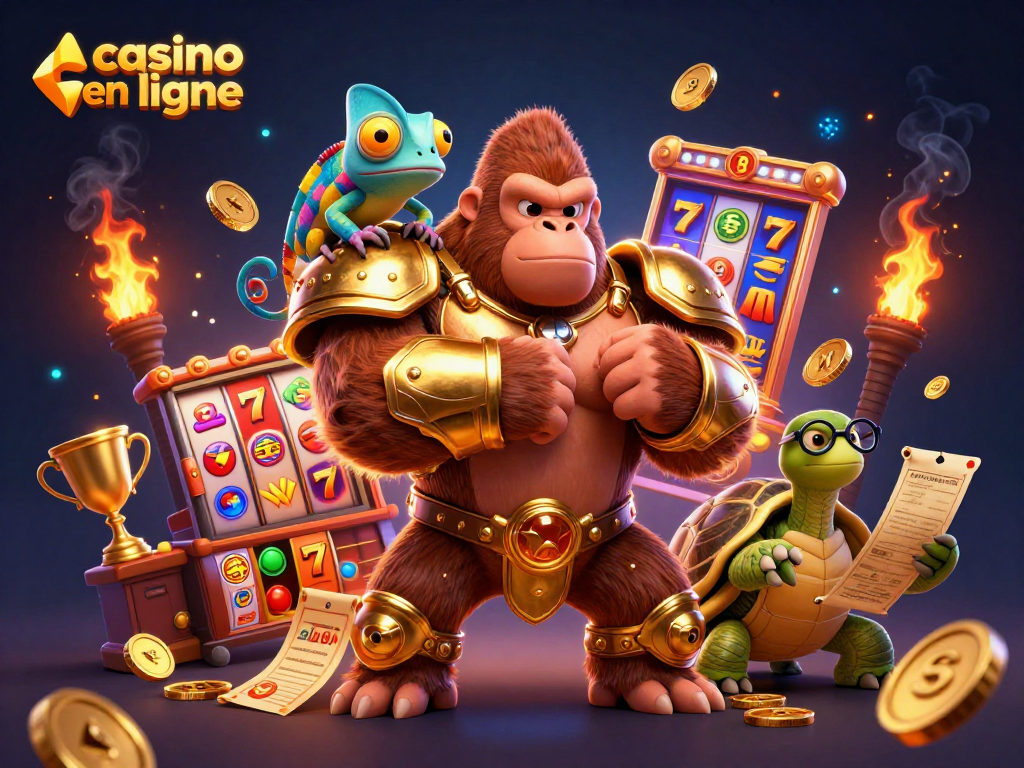 Casino en ligne : jouez avec puissance et stratégie à travers une scène animée et vibrante.