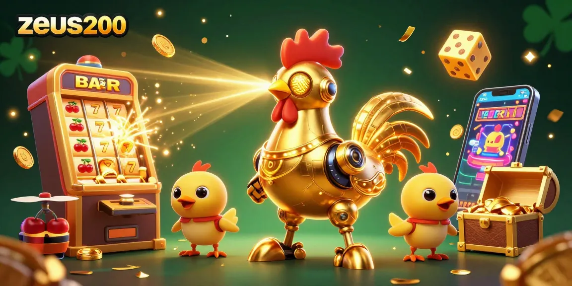 zeus200 merayakan kemenangan dengan robot ayam emas dan mesin slot terbaik