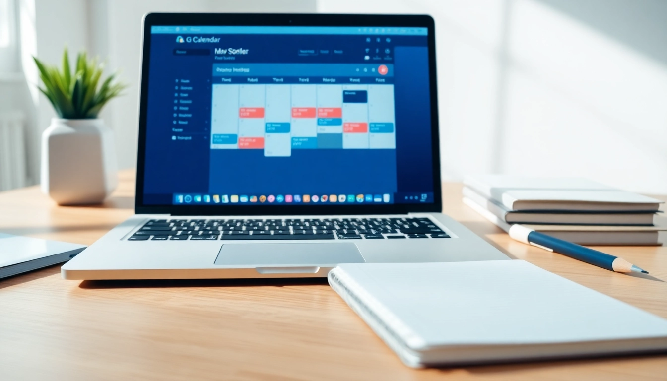 Automate calendar management efficiently in a professional workspace setting with digital tools.