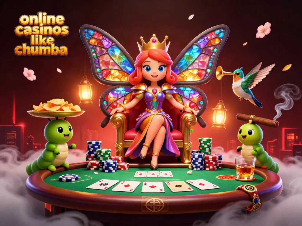 Engage with online casinos like Chumba and enjoy vibrant gaming experiences surrounded by colorful characters.