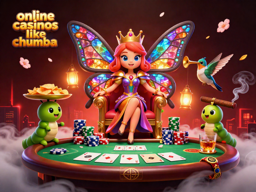 Engage with online casinos like Chumba and enjoy vibrant gaming experiences surrounded by colorful characters.