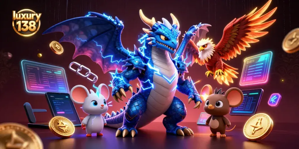 Experience the thrill of luxury 138 gaming with stunning 3D visuals and electrifying characters.