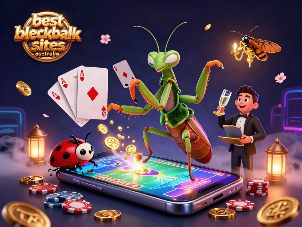 Experience the excitement of playing at the best blackjack sites Australia with this vivid illustration.