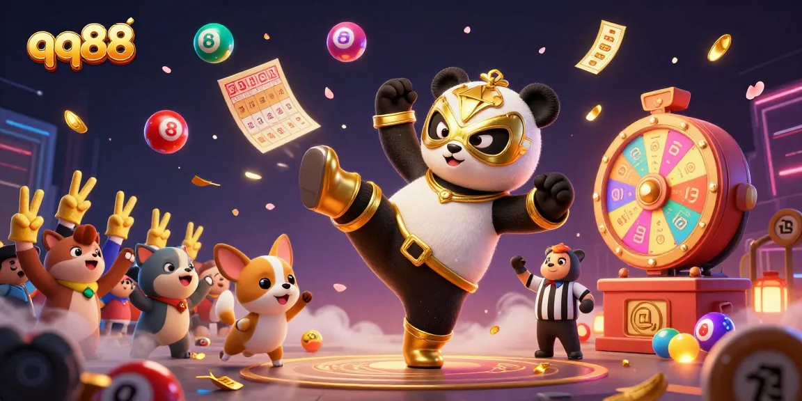 Experience exciting gameplay at qq88 with vibrant characters, colorful lottery elements, and engaging casino themes.