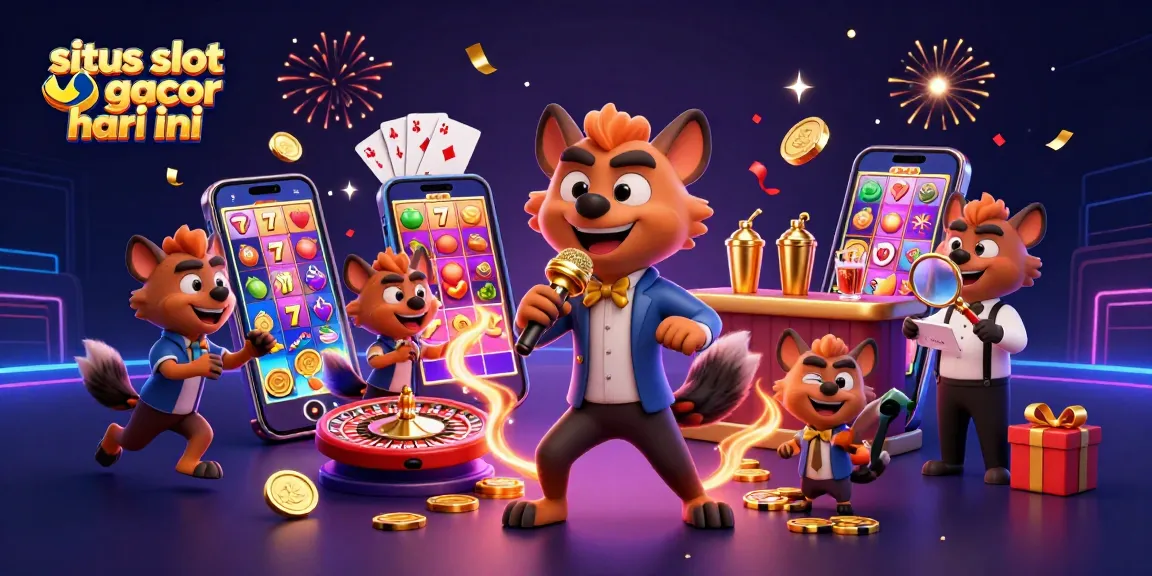 Join the fun at situs slot gacor hari ini with lively hyenas and exciting casino elements!