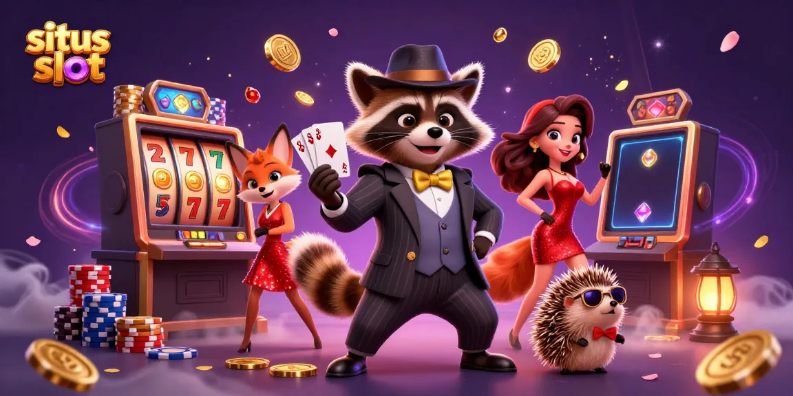 Visualisasi peluang menang di situs slot dengan ilustrasi 3D karikatur menarik.