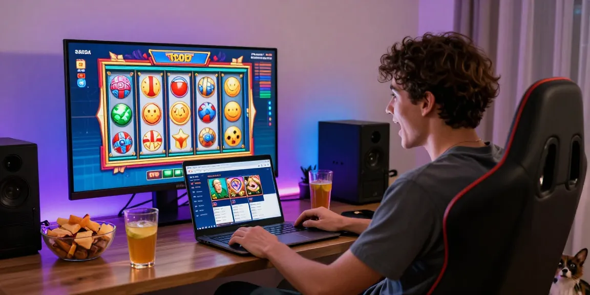 Pengalaman bermain bolaslot99 yang seru dengan pemain di depan layar slot online.