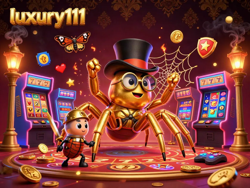 Engage with luxury111 as you spin vibrant slot reels and chase jackpots in a visually captivating casino scene.