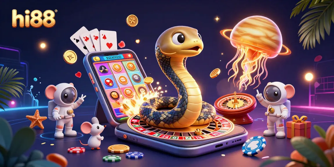 hi88 offers gamers an engaging atmosphere with astronauts betting on cosmic roulette and vibrant slot games.