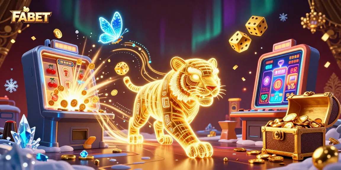 Experience thrilling gameplay with FABET amidst a vibrant casino scene filled with jackpot excitement.