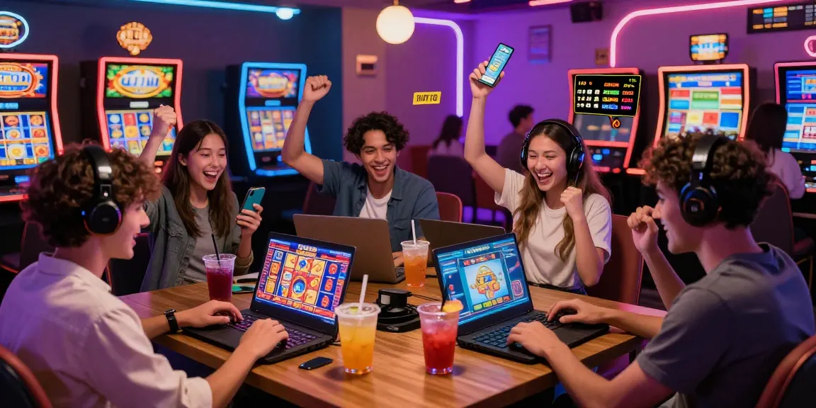 นักเล่นเกมส์ที่สนุกสนานกับสล็อต sbd555 ในบรรยากาศที่เต็มไปด้วยความตื่นเต้นและแสงสีสัน