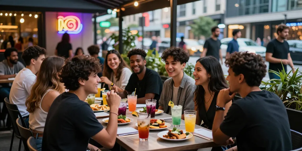 Vibrant nightlife gathering with friends exploring ai 18+ events in the city.