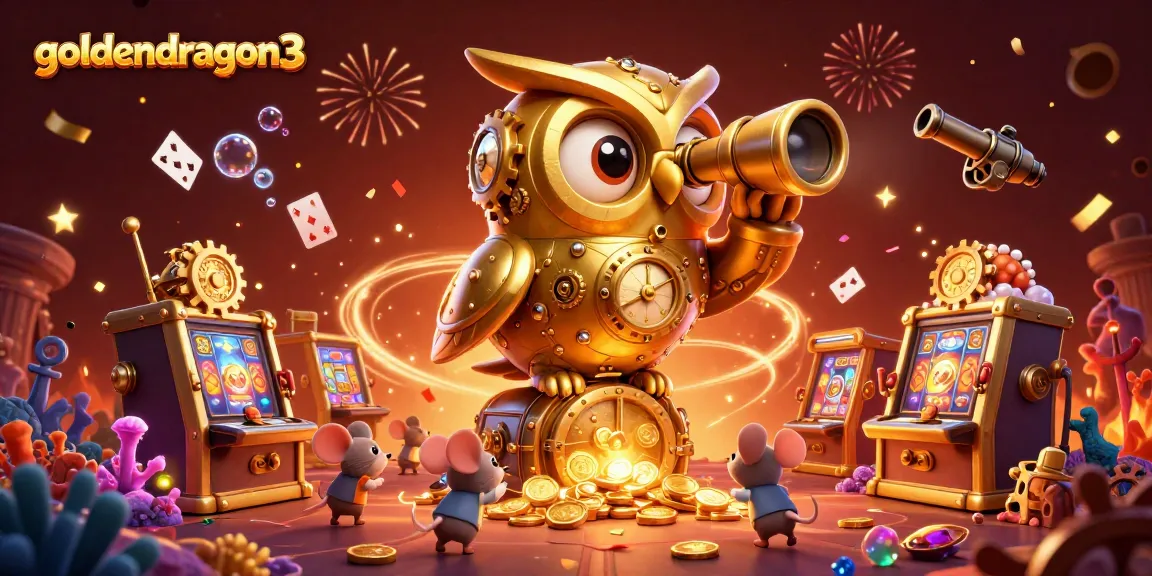 Engage with goldendragon3 in a vibrant casino scene filled with golden treasures and lively characters.