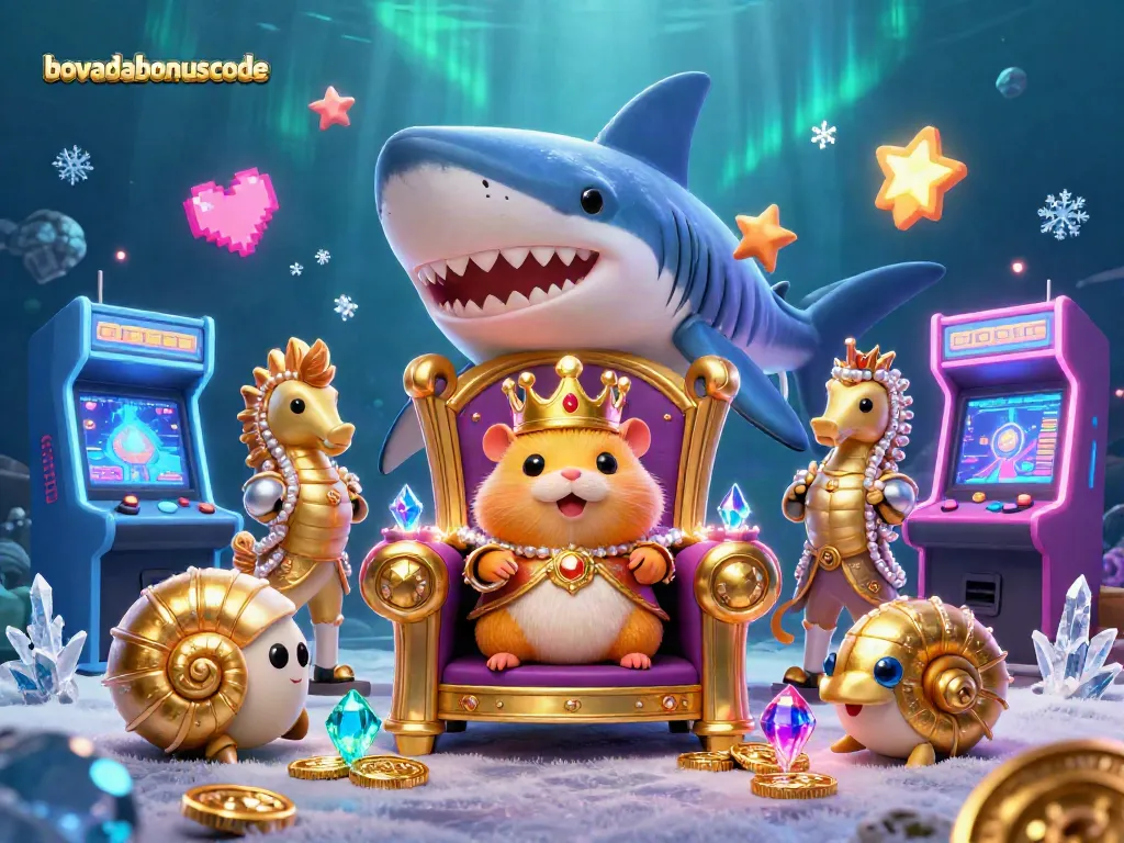 Engage with bovadabonuscode in a colorful underwater casino adventure featuring a hamster king.