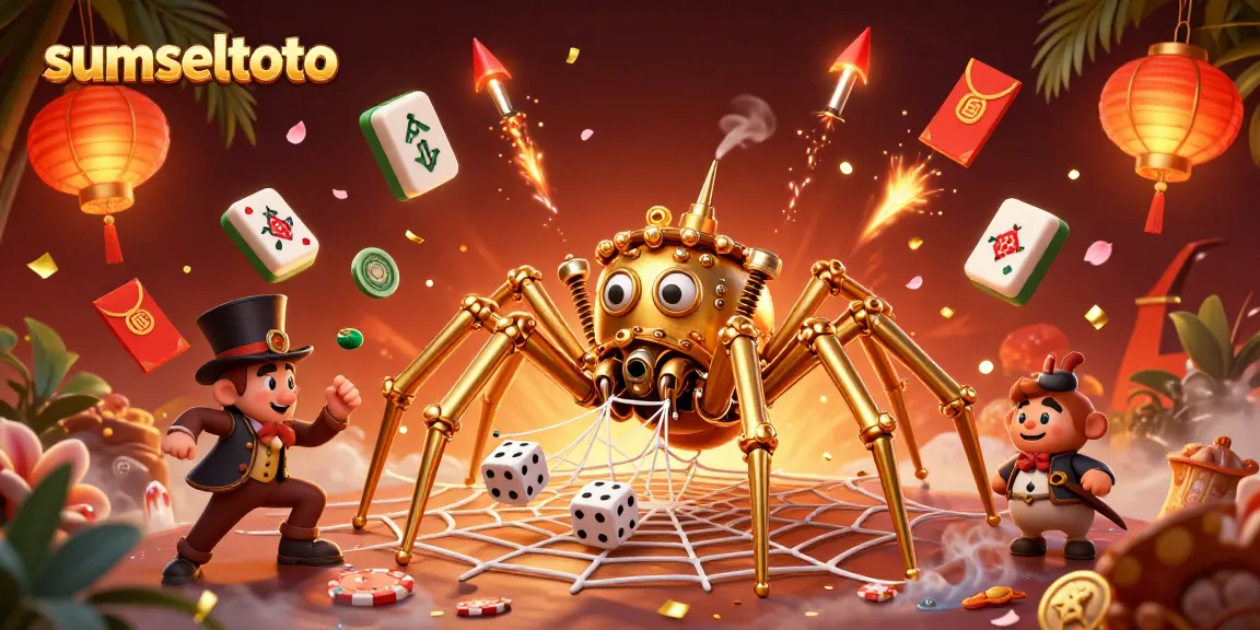 Catching dice in a golden web, sumseltoto embodies vibrant casino excitement with rich visuals and lively elements