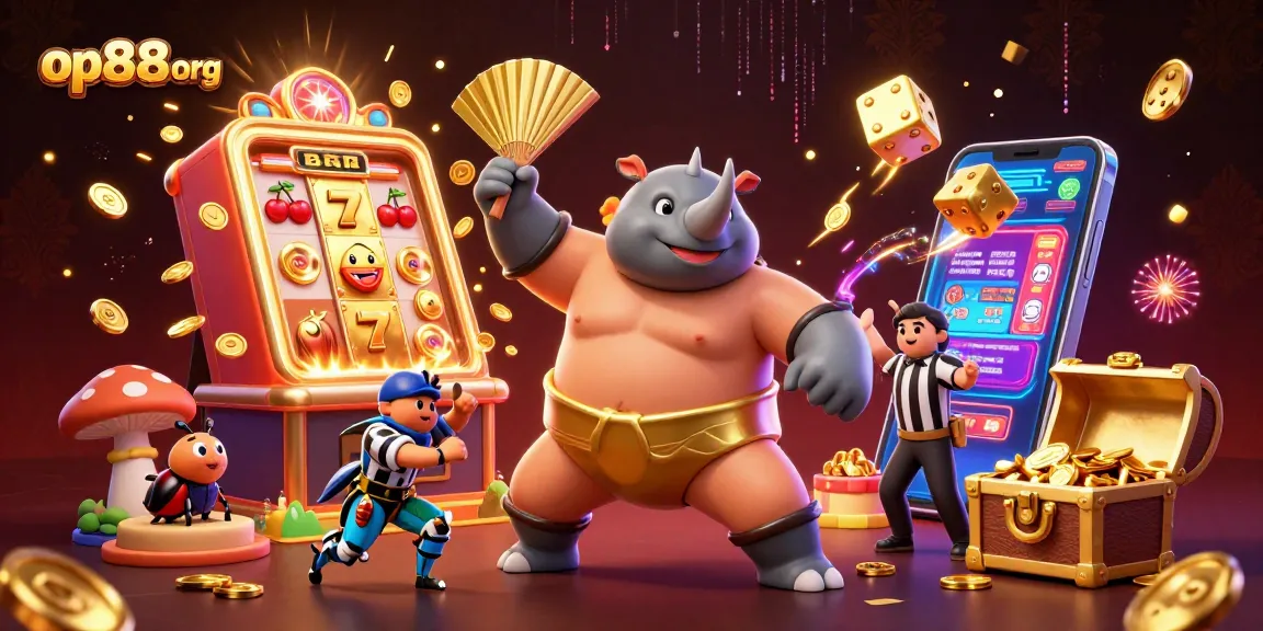 Experience thrilling moments at op88org with a stunning 3D game scene bursting with excitement and rewards.