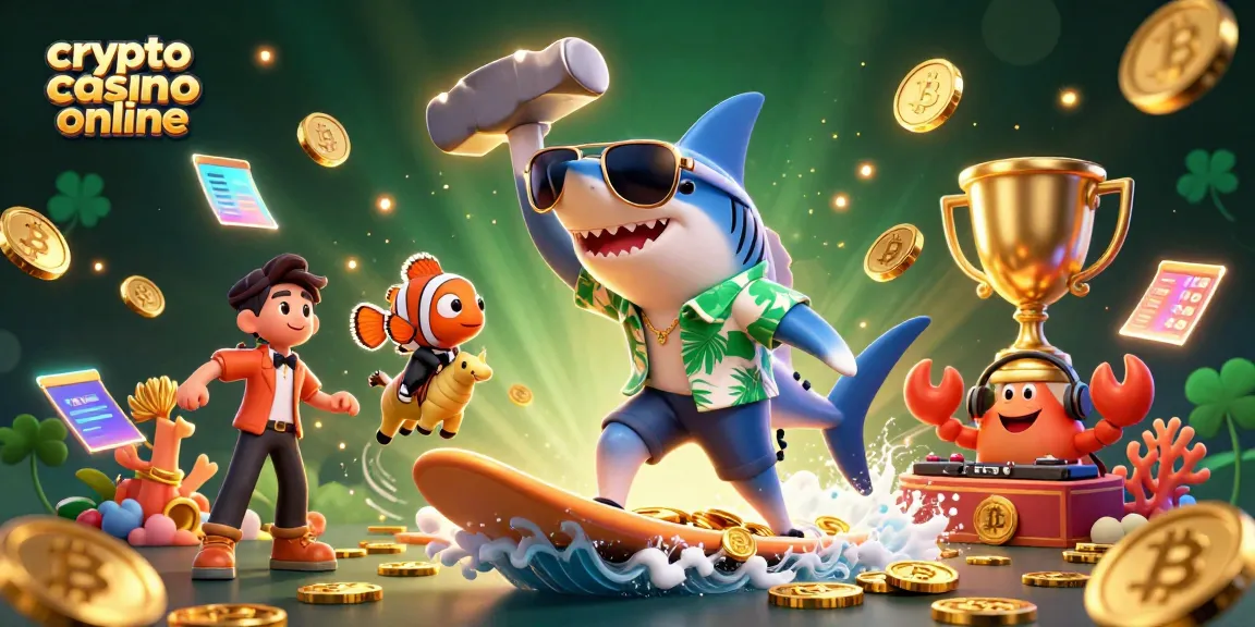 Giocare nei migliori crypto casino online mentre il pesce pagliaccio cavalca un cavalluccio marino.