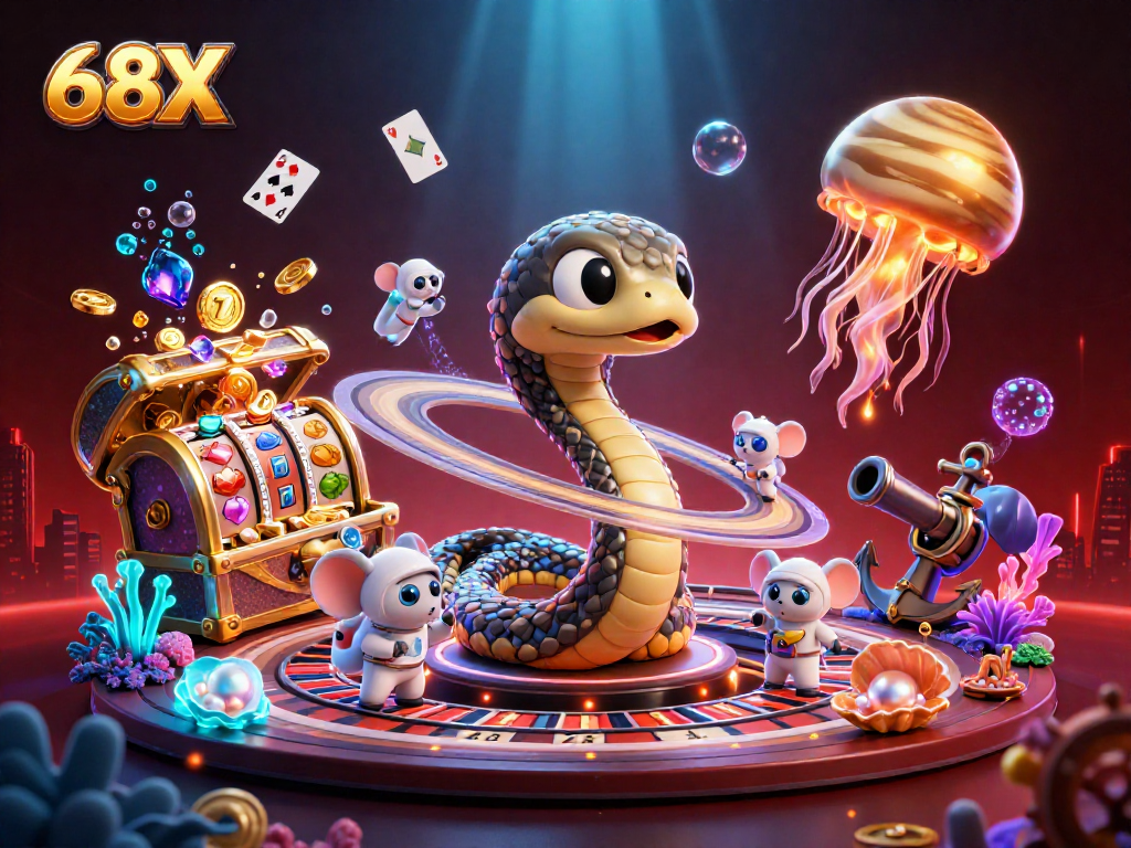Atraia a sorte no jogo com 68X enquanto astronautas fazem apostas em um cassino cósmico