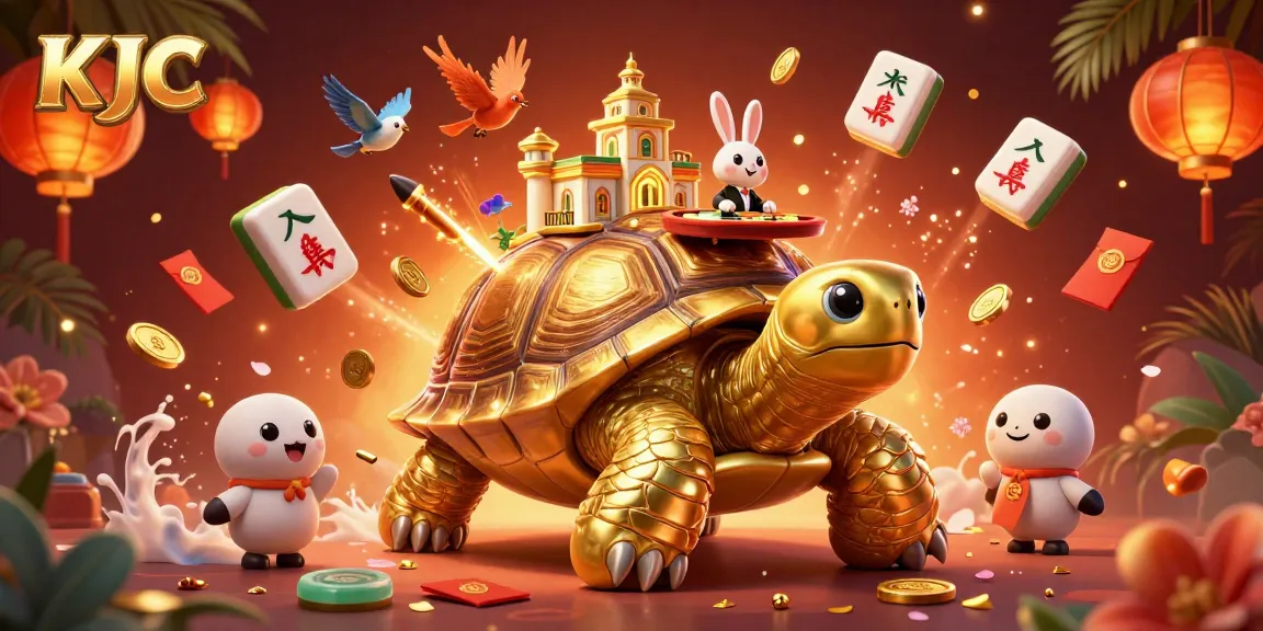 KJC brings the thrill of gaming alive with a vibrant golden tortoise casino scene.