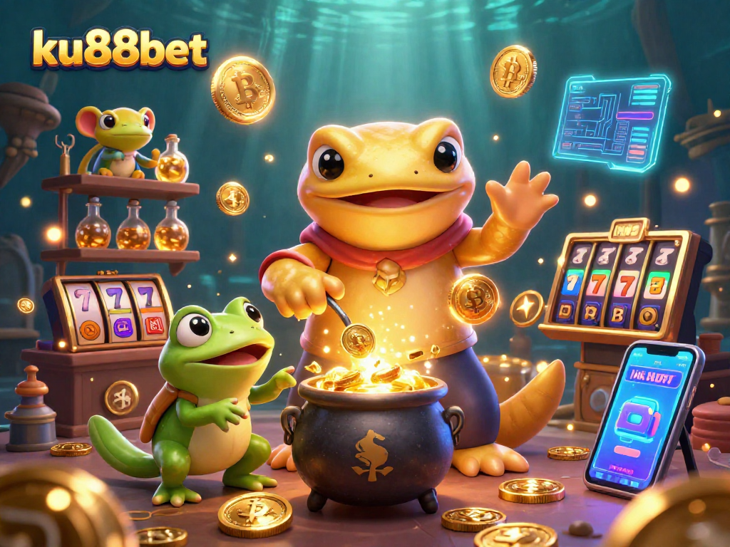 ku88bet introduces a vibrant 3D casino scene with iconic characters and dynamic game elements.