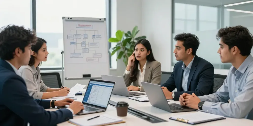 ISO Certification in Pakistan teamwork in a professional consulting office.