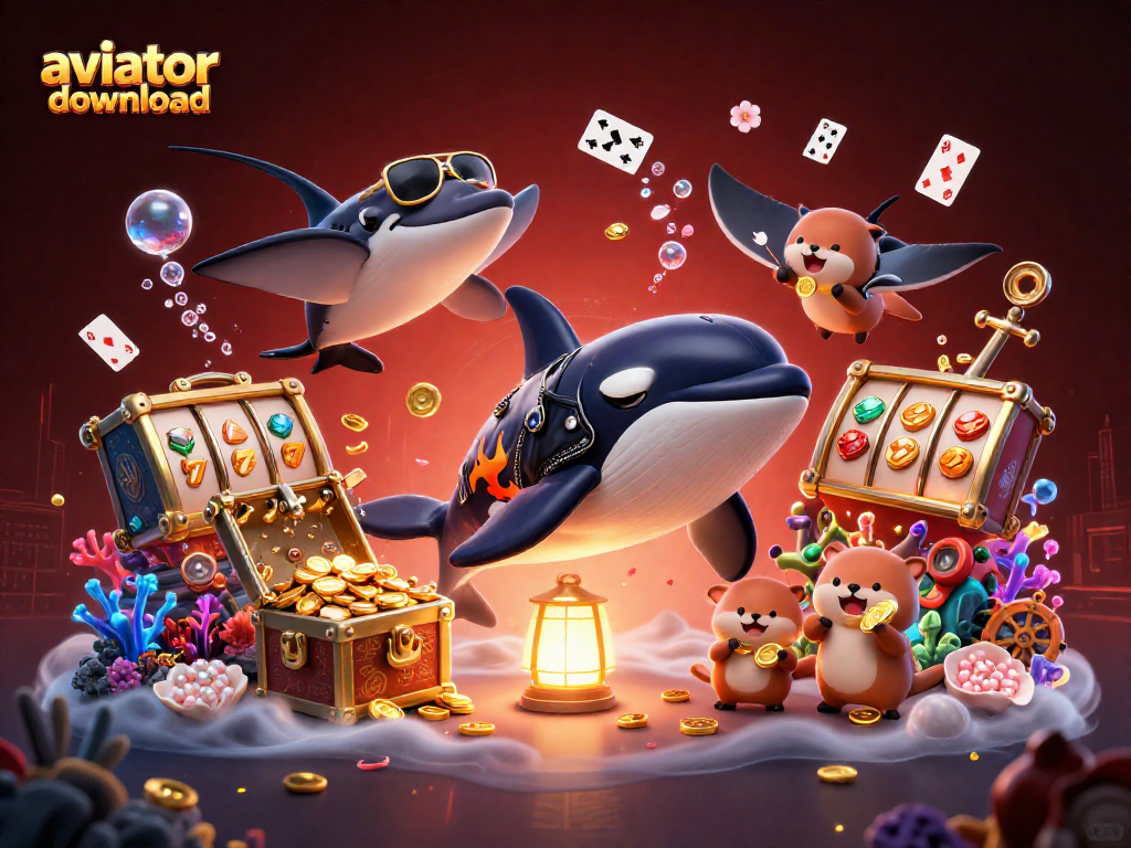 Experience the thrilling action of aviator download with 3D characters and vibrant casino elements.
