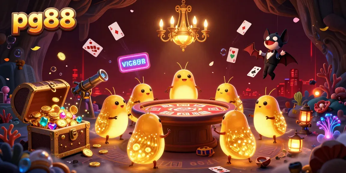 Experience thrilling gameplay at pg88 with vibrant glowworms lighting up the casino atmosphere.