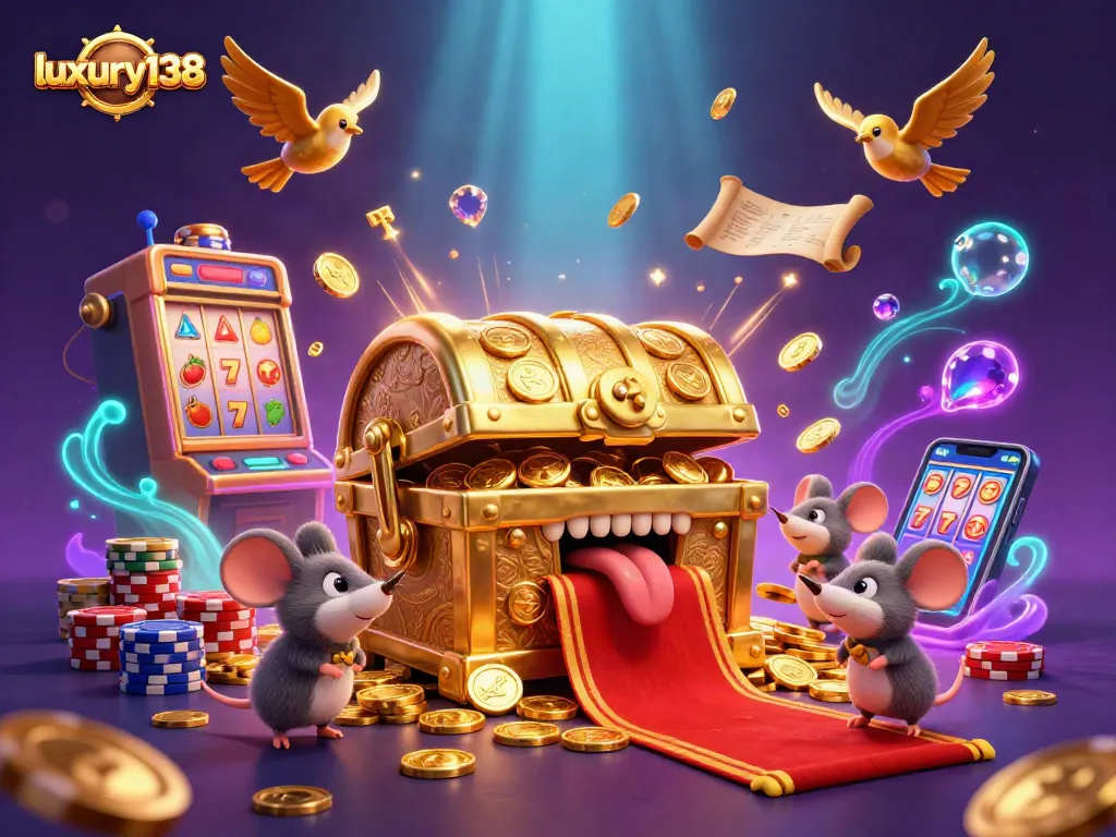 Menang besar di luxury138 dengan slot yang menggiurkan dan tumpukan chip berwarna cerah.