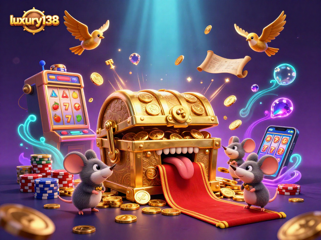 Menang besar di luxury138 dengan slot yang menggiurkan dan tumpukan chip berwarna cerah.