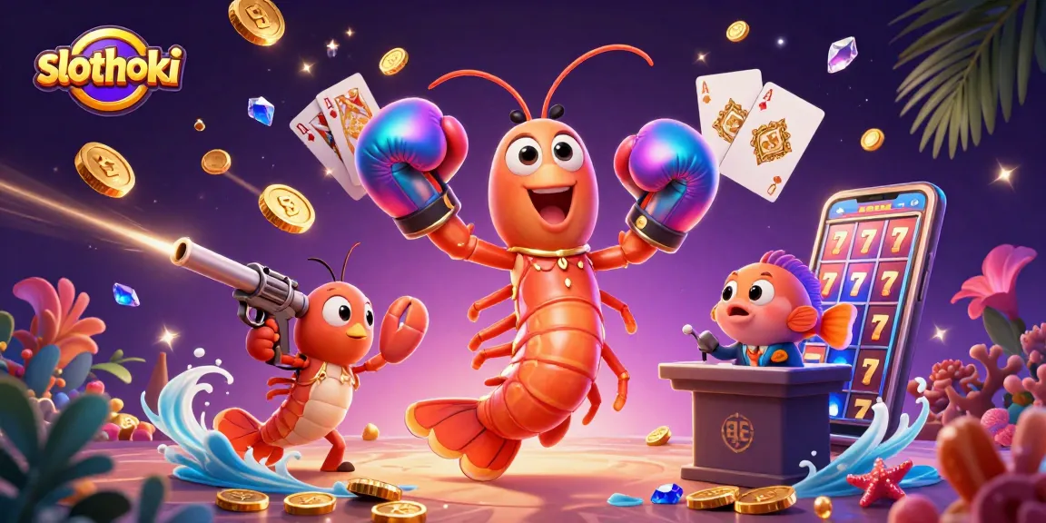 Memenangkan jackpot di slothoki dengan ilustrasi 3D penuh aksi yang menampilkan karakter judi ikonik.