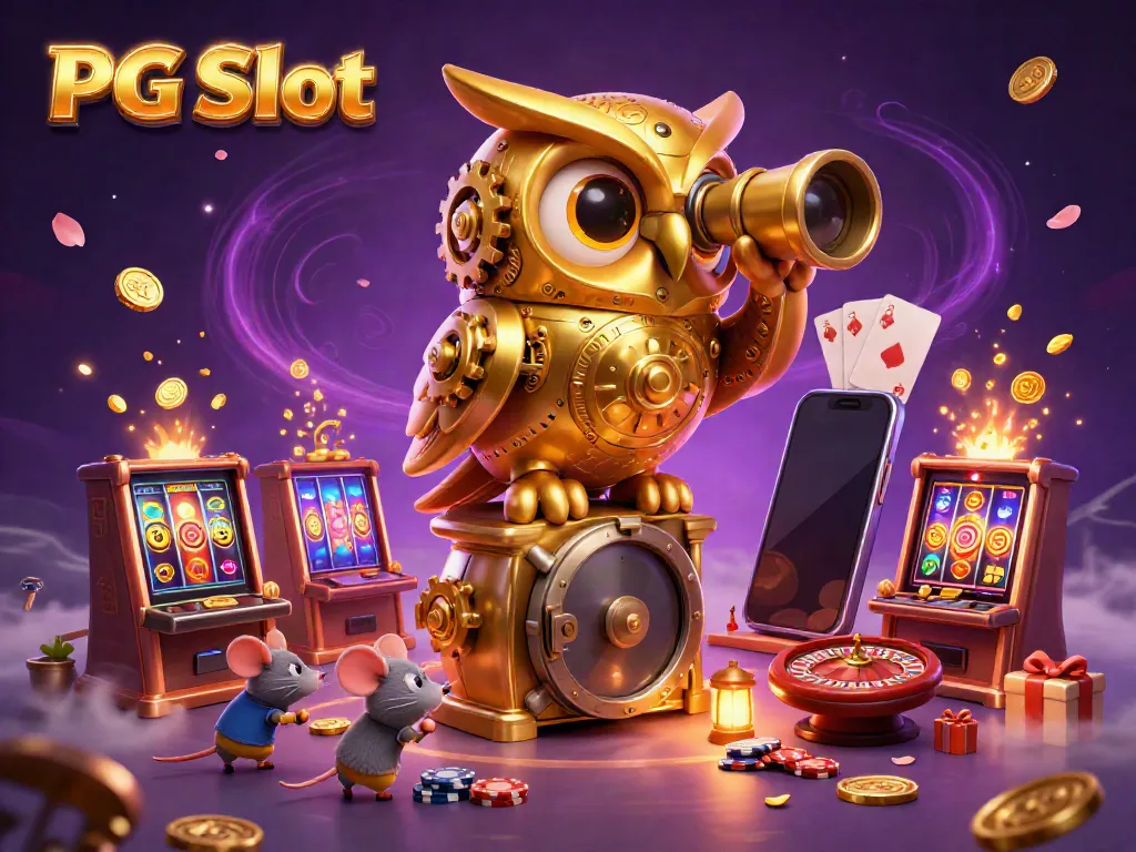 Mengungkap PG Slot dengan ilusi 3D yang memukau, menampilkan karakter kasino berwarna-warni dan permainan slot dinamis.