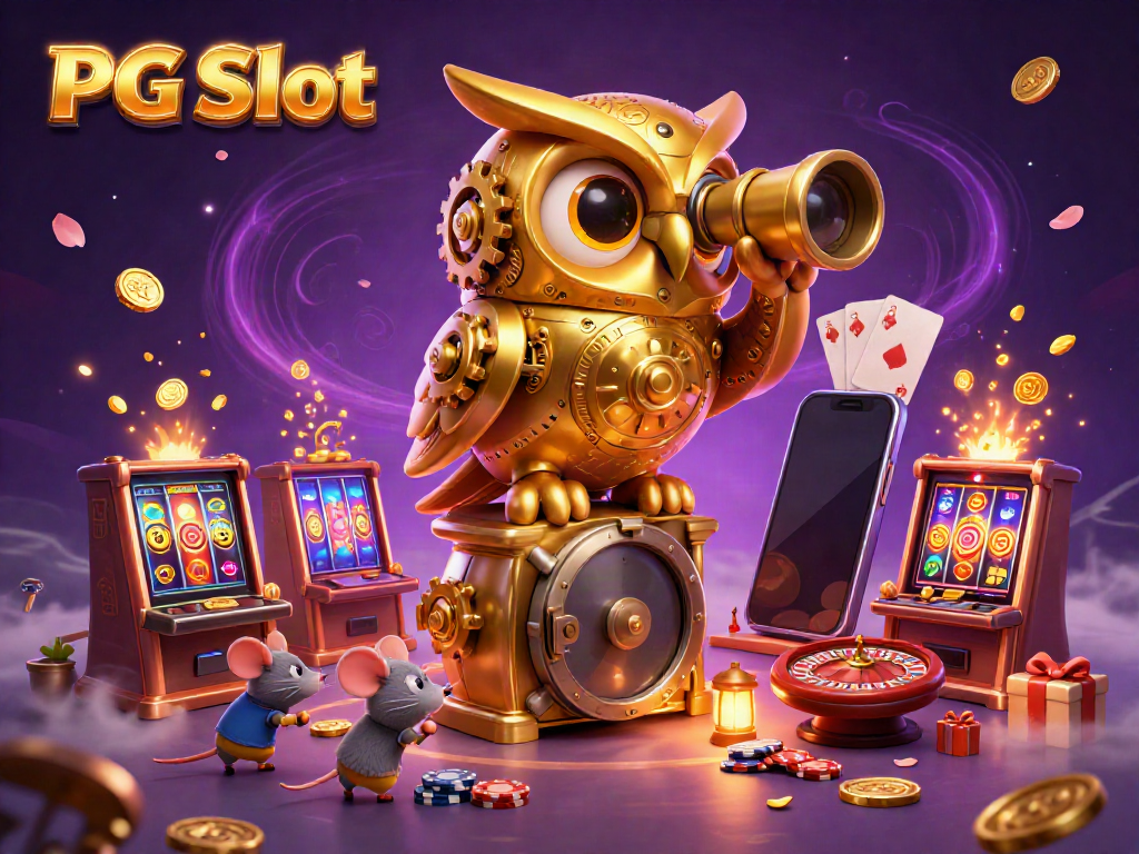 Mengungkap PG Slot dengan ilusi 3D yang memukau, menampilkan karakter kasino berwarna-warni dan permainan slot dinamis.