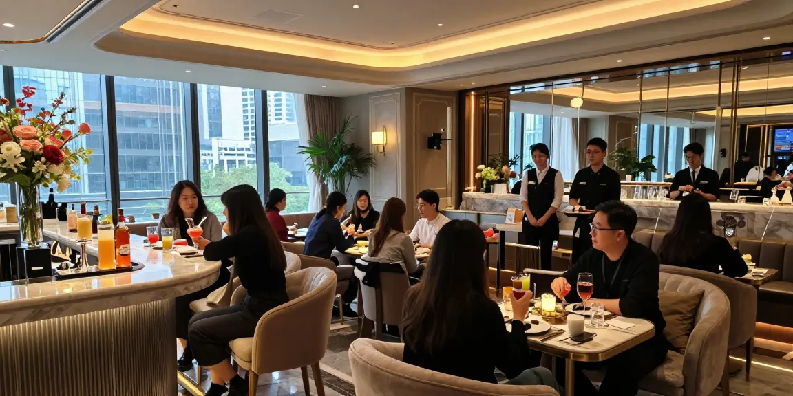 강남 구구단의 고급스러운 룸싸롱 내부에서 고객들이 즐겁게 대화하는 모습