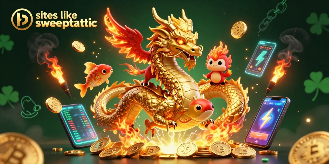 Engage with exciting games like sites like sweeptastic, featuring vibrant dragons, phoenixes, and coins.