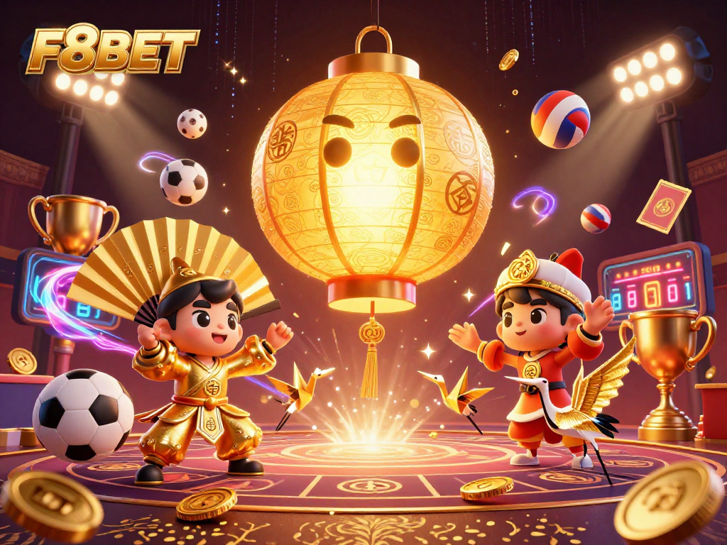 Experience the vibrant world of F8BET with an exciting casino scene featuring dynamic elements.