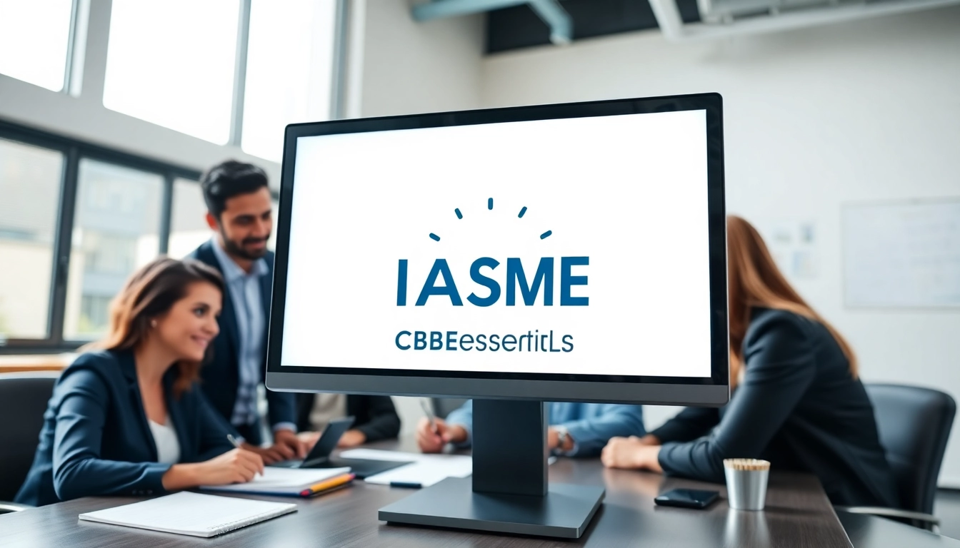 Team discussing IASME Cyber Essentials strategies in a modern office.